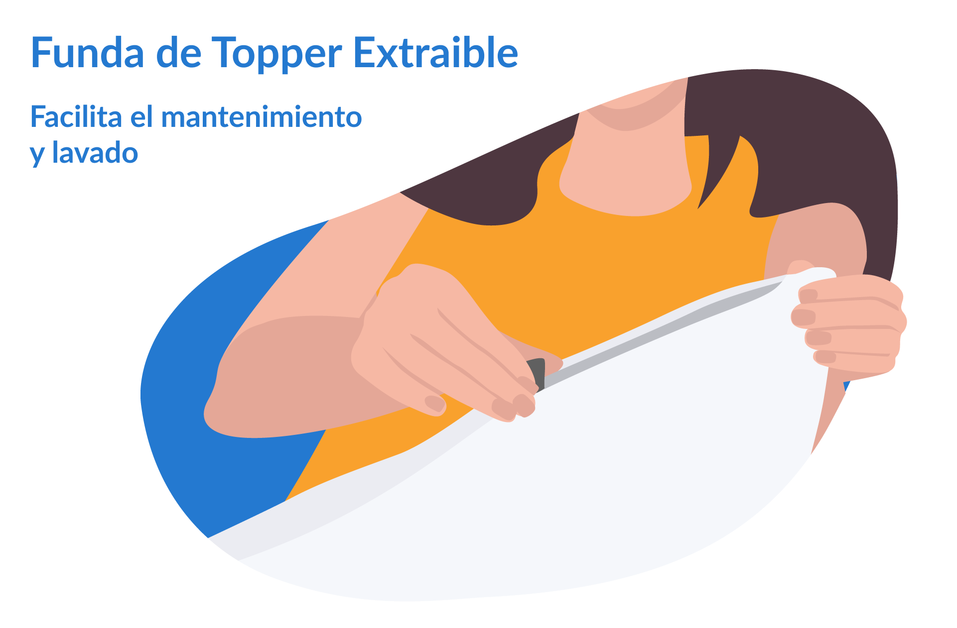 Topper funda extraible